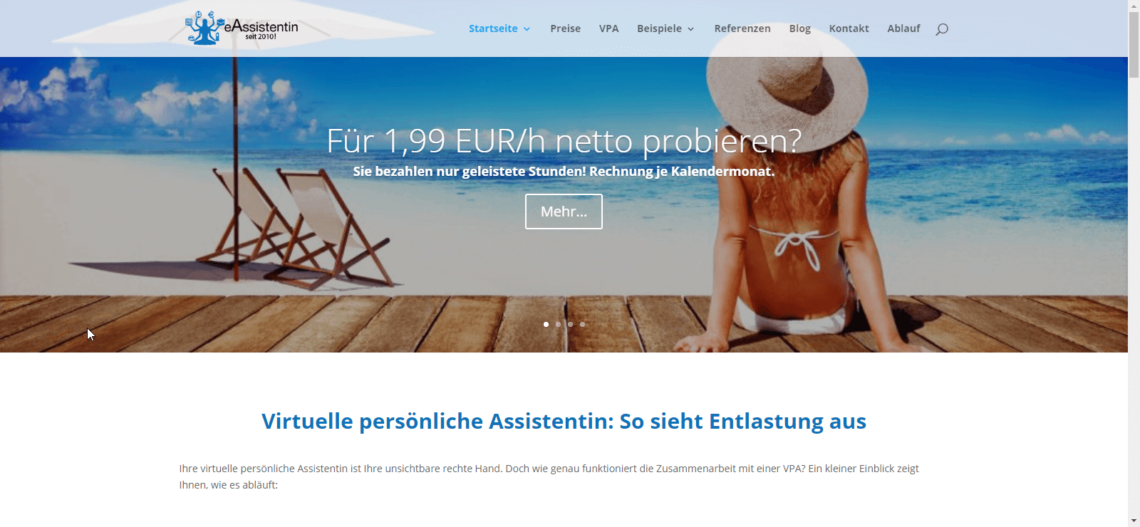 eAssistentin buchen