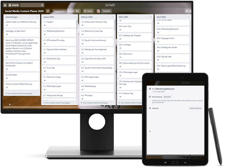social media ideen für selbstständige trello board 2020 social media ideen für selbstständige trello board 2020