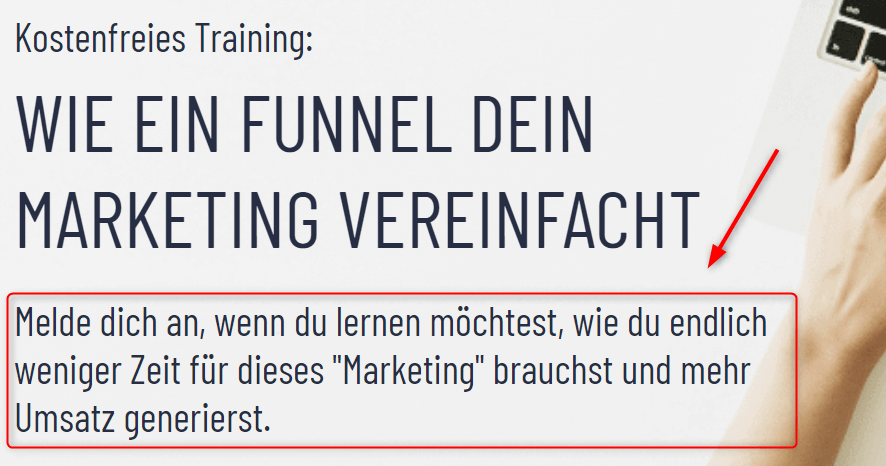 Landingpage optimieren am Beispiel Untertitel